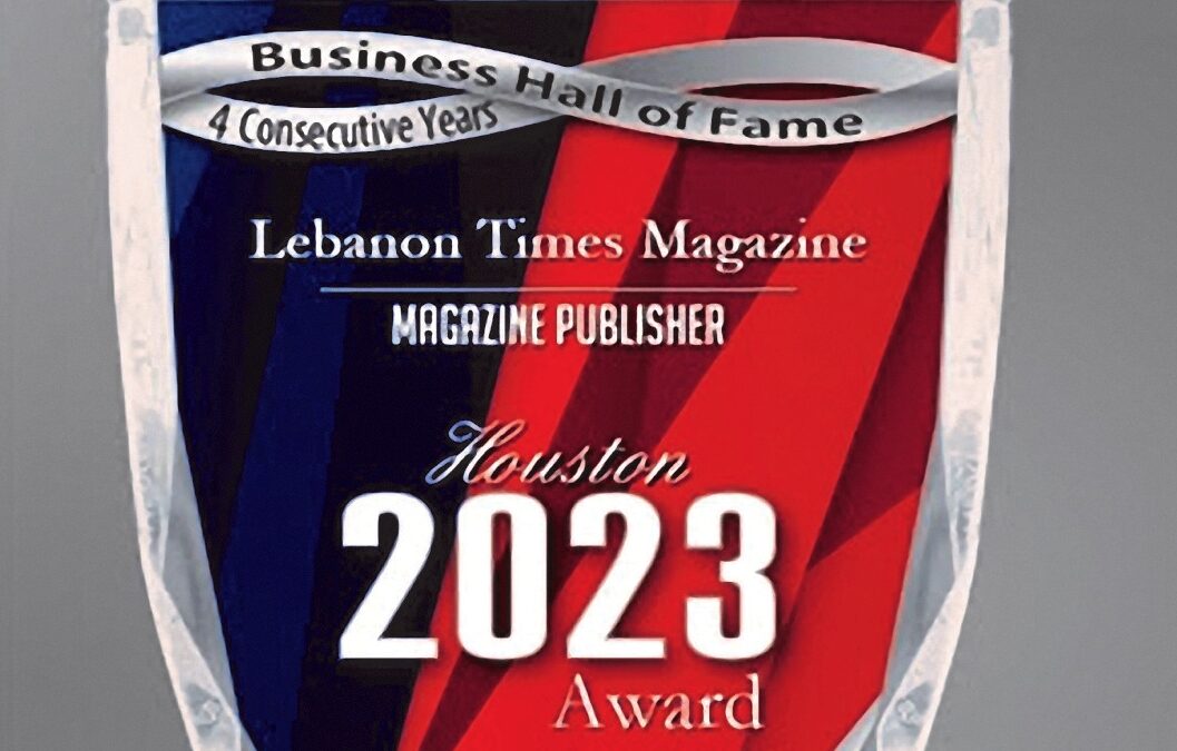 مجلة الليبانون تايمز أختيرت أفضل مجلة في هيوستن لعام 2023 للسنة الرابعة  على التوالي